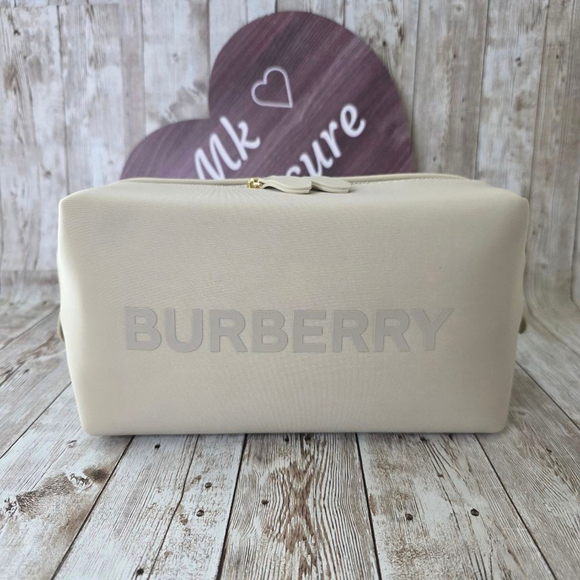 Burberry Handbags - Burberry Beige Cosmetic Bag Medium